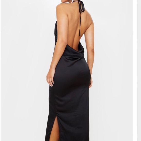 Black Halter neck Maxi Dress 💣💣 - Picture 1 of 4